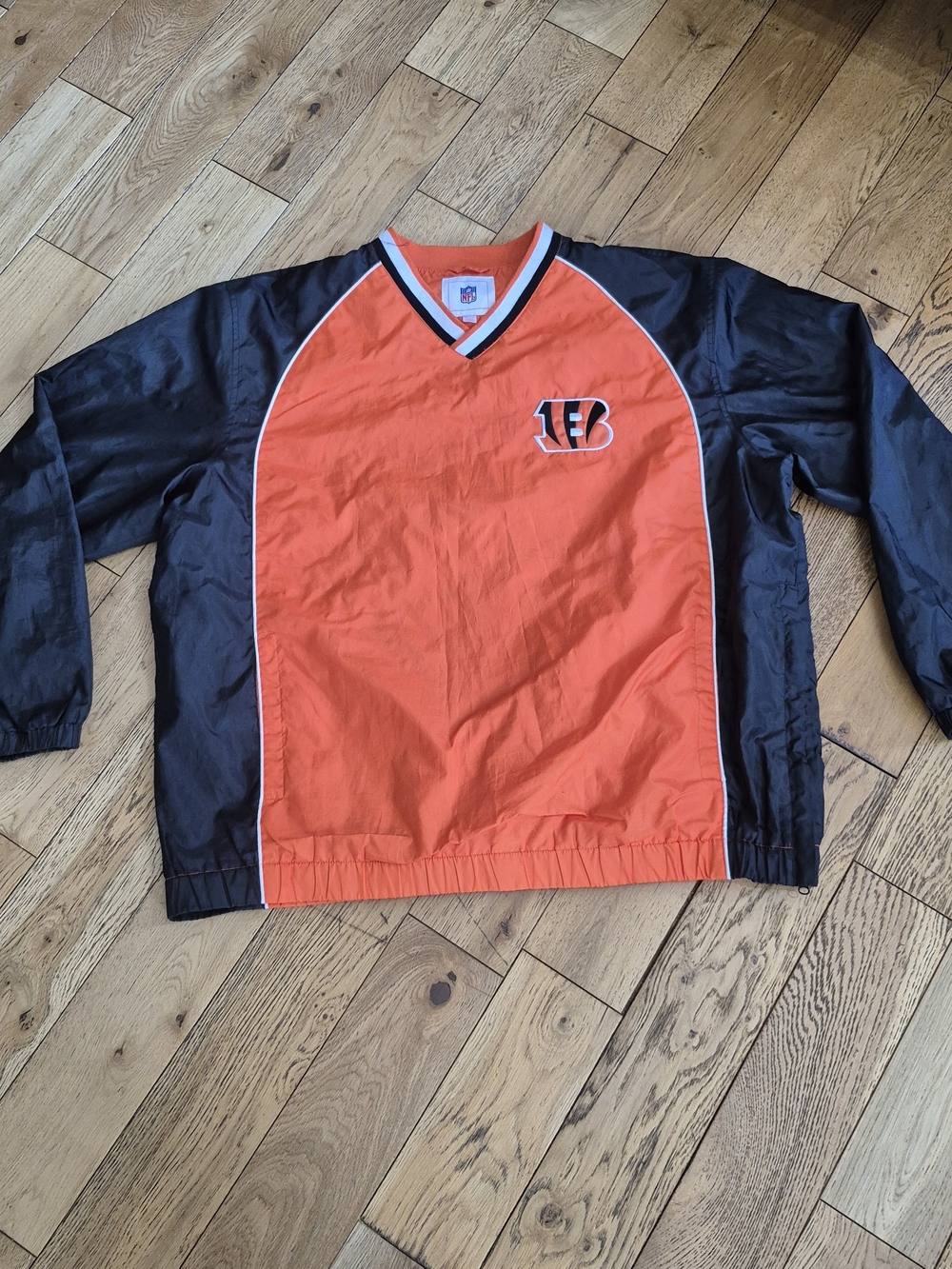 NFL Orange and Black Bengals Pullover Jacket